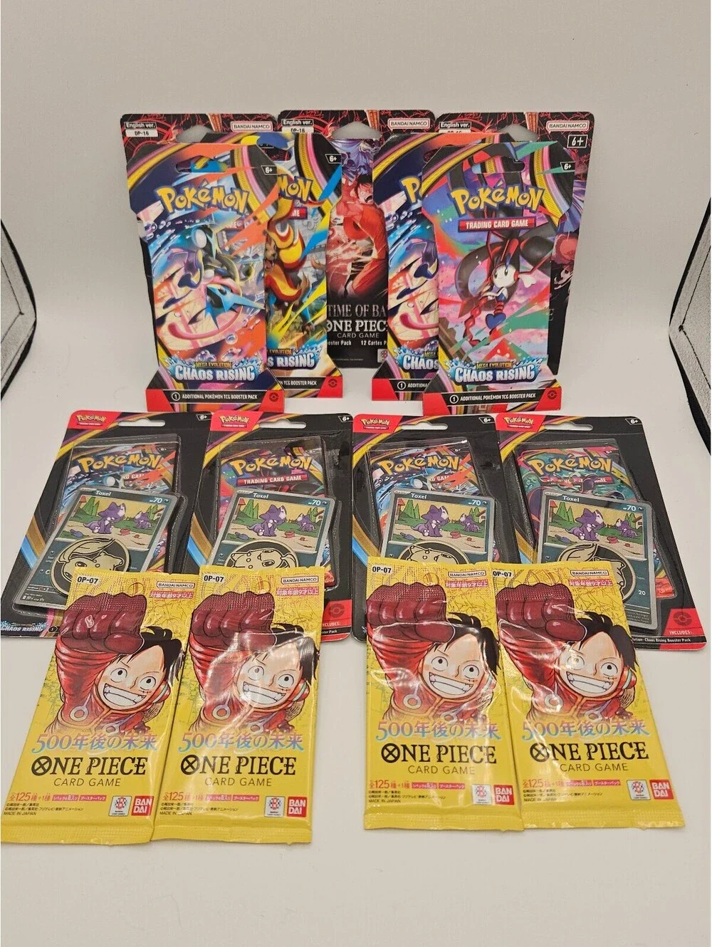 Pokémon & One Piece Card Packs Lot Sealed TCG
